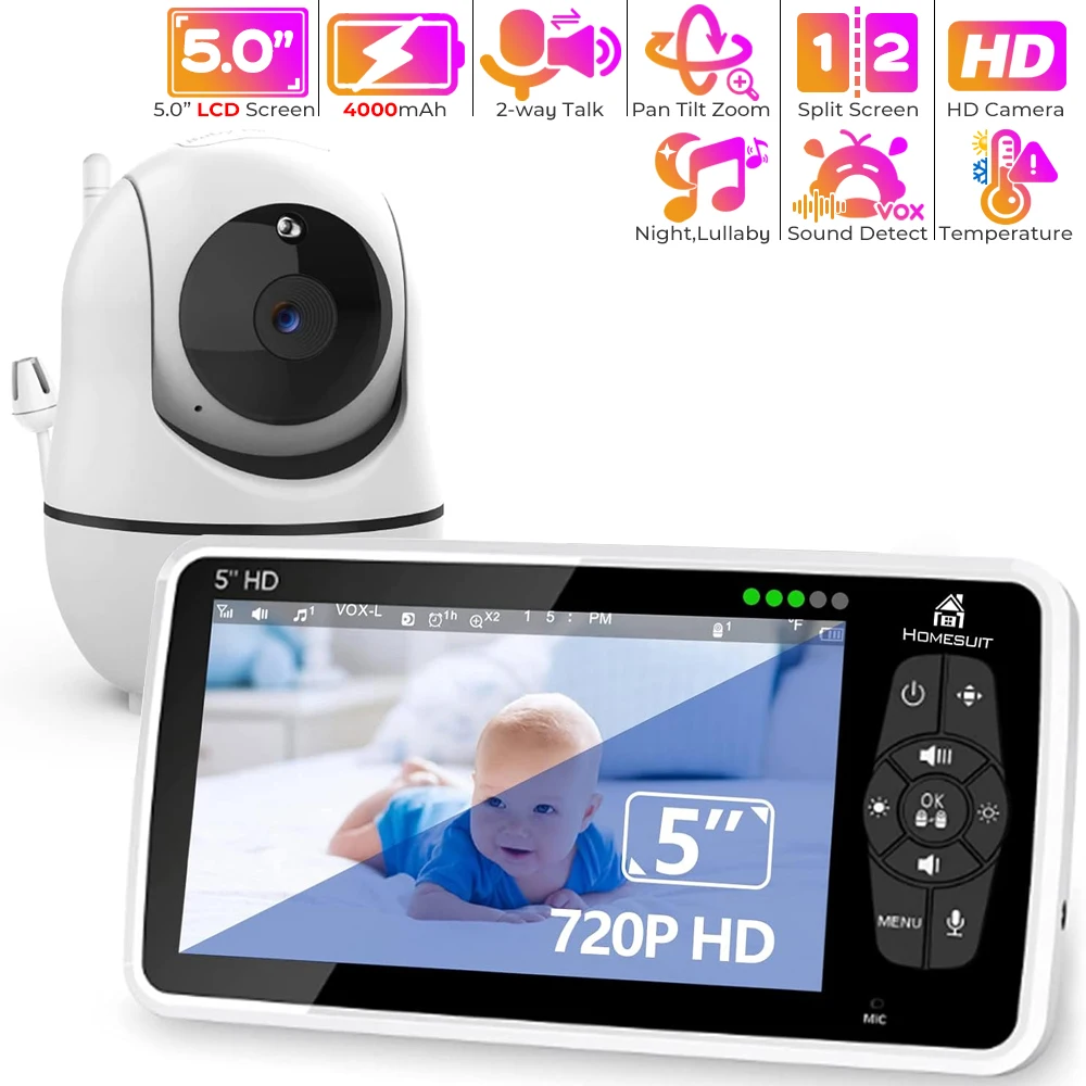 Audio Detect Music - Video Baby Monitor with Digital Camera
