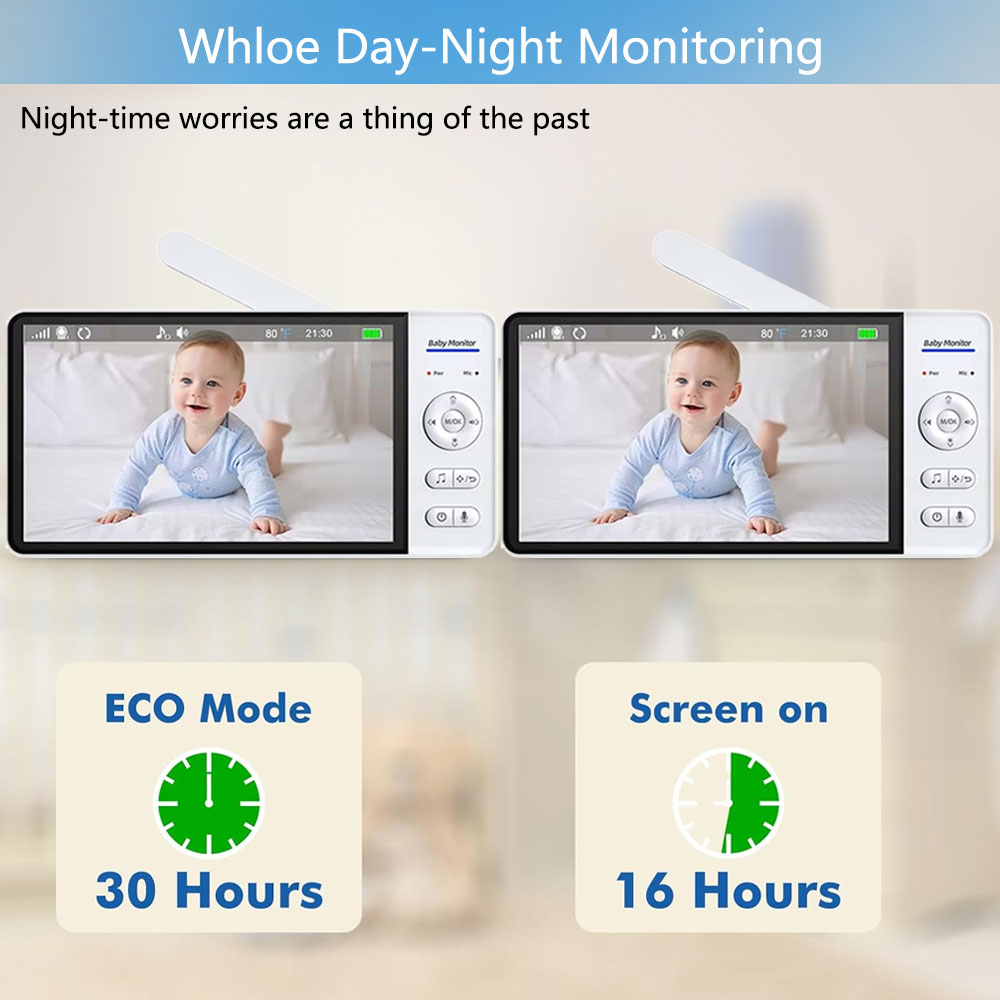 7.0 Inch Screen Baby Monitor 5 - Audio Detect Music 评论和价格