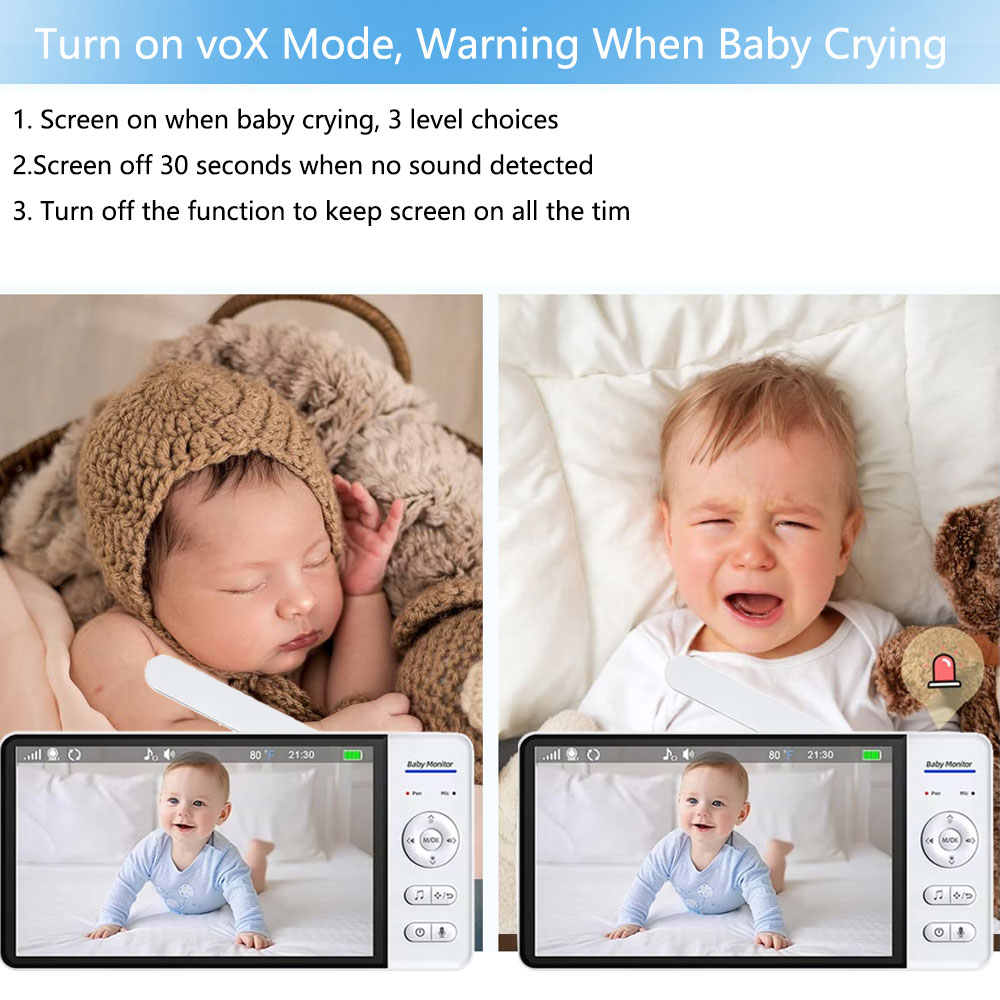 7.0 Inch Screen Baby Monitor 5 - Audio Detect Music 评论和价格