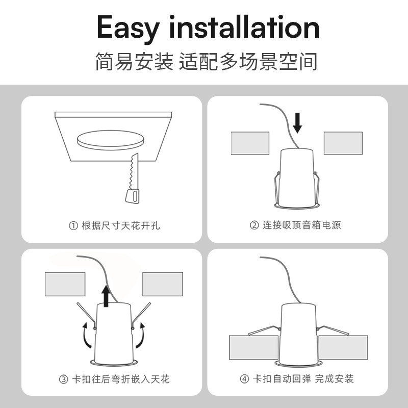 Ceiling audio, embedded speake - Audio Music Store 评论和价格