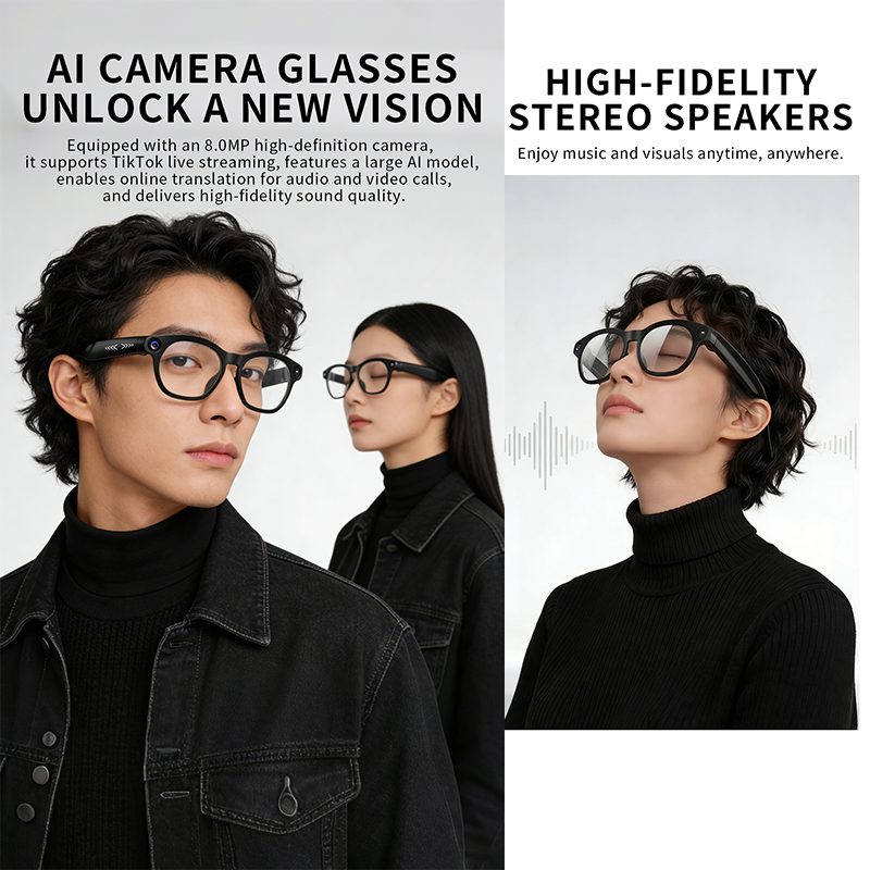 2026 New Smart Glasses 800W Ca - Audio Music Free Online 评论和价格