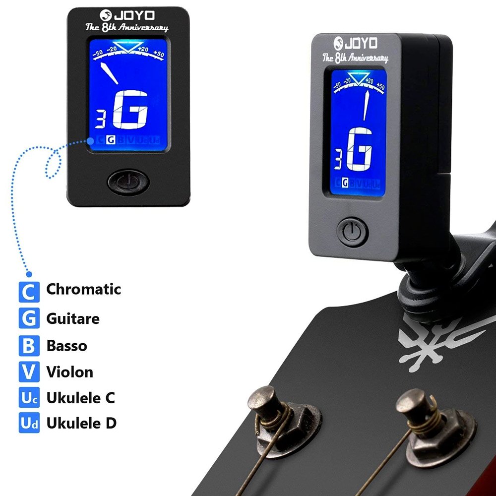 JOYO Guitar Tuner JT-01 360 De - Guitar Tuner Clip 评论和价格