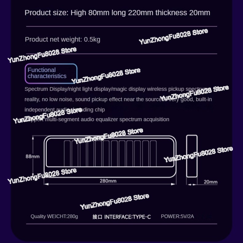 12-Bit RGB Pickup Level Light  - Audio Youtube Music Free 评论和价格