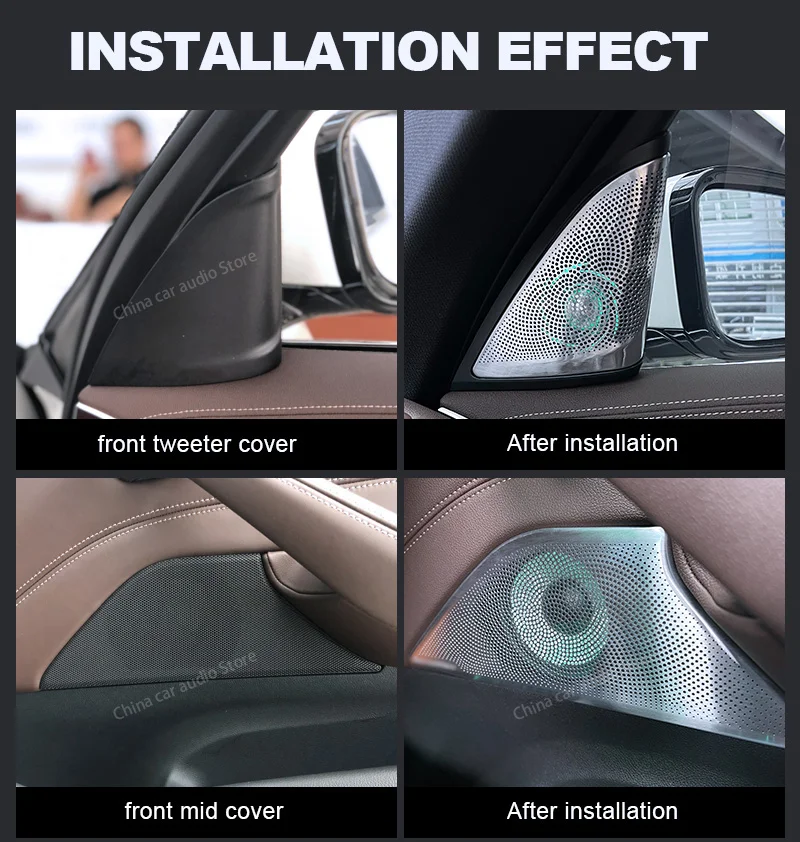 LED Car Speaker Tweeter Cover  - Audio Music Cover 评论和价格
