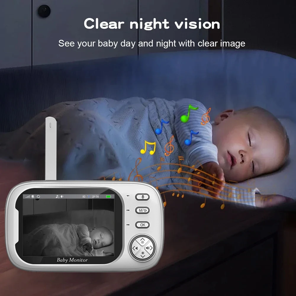 Baby Monitoring Camera 3.5 Inc - Audio Detect Music 评论和价格