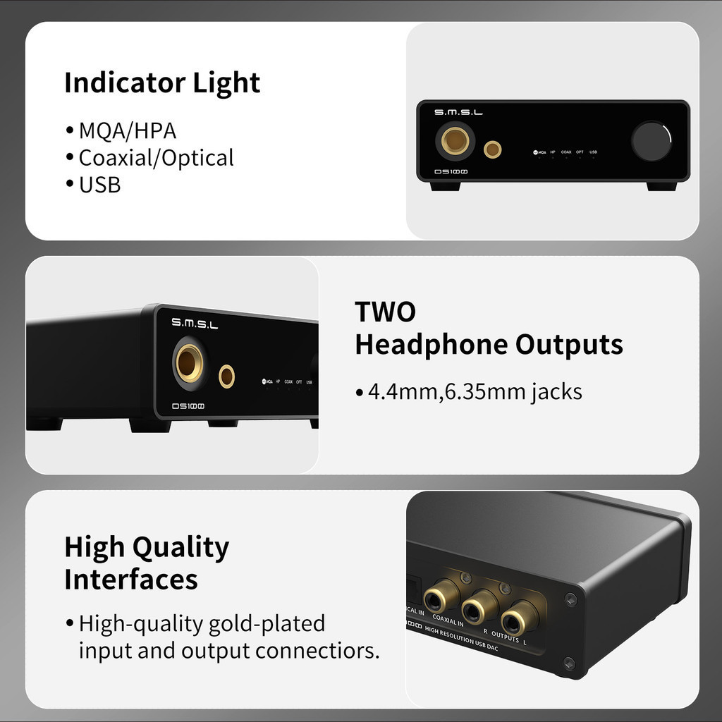 SMSL DS100 MQA MQA-CD Audio De - Portable Amplifier Mini 评论和价格