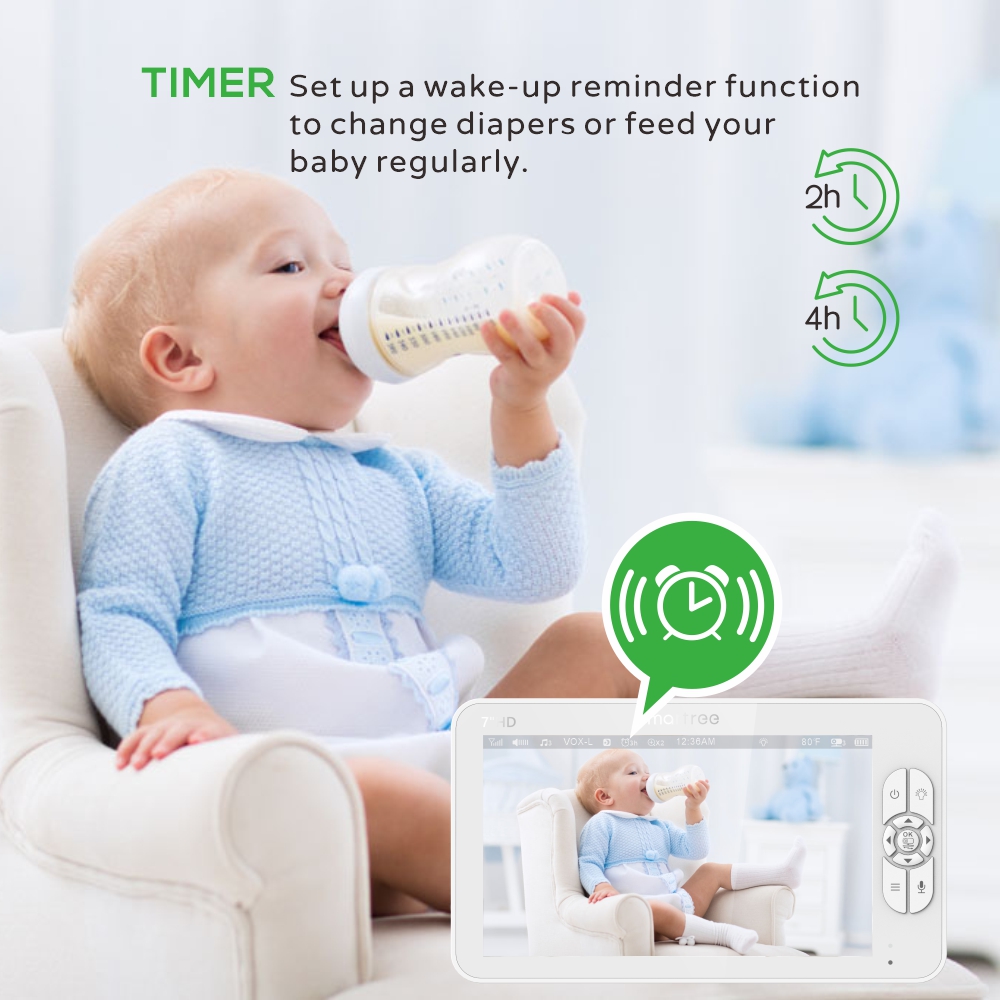 7.0 Inch HD Video Baby Monitor - Audio X Music 评论和价格