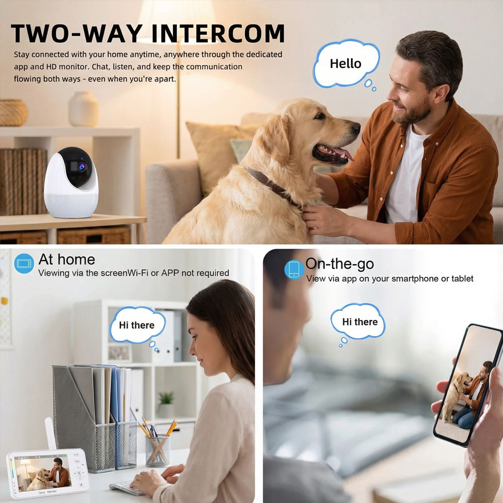 Smart Baby Monitor with Night  - Audio Detect Music 评论和价格