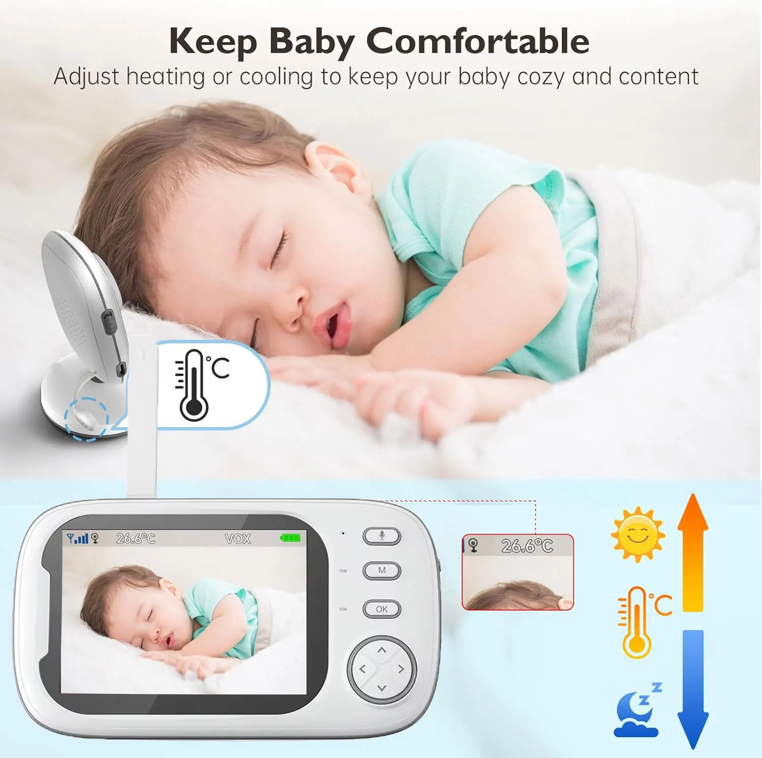Video Baby Monitor 2.4G Mother - Audio Detect Music 评论和价格