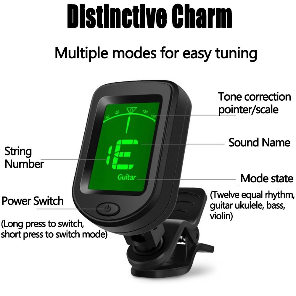 Clip on Guitar Tuner Mini LCD  - Guitar Tuner Clip 评论和价格