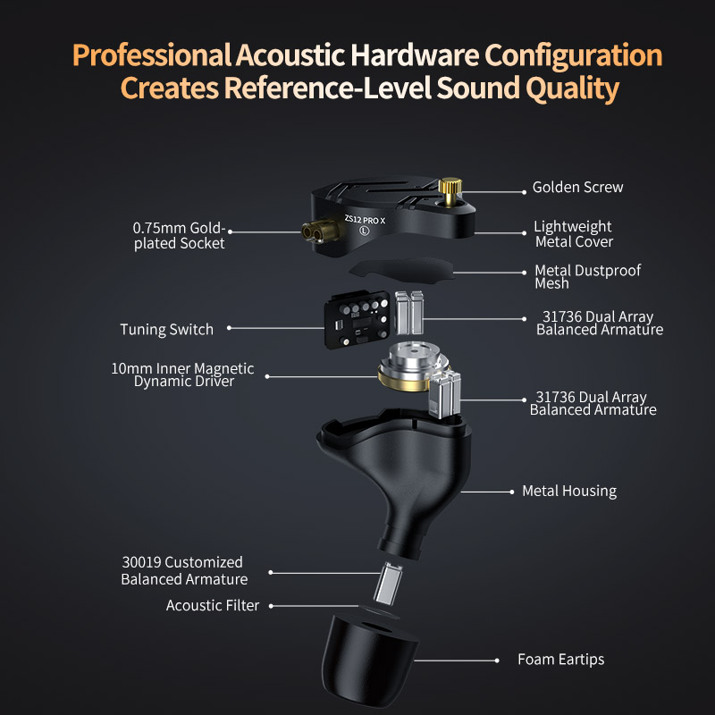 KZ ZS12 PRO X Metal Earphones  - Audio X Music 评论和价格